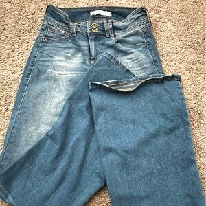 blue bootcut jeans